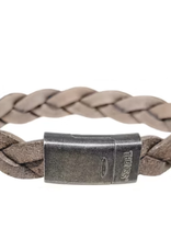 Thomss Thomss - Leren armband - Beige - THV023 - 21 cm