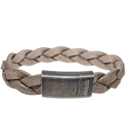 Thomss Thomss - Leren armband - Beige - THV023 - 21 cm