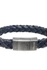 Thomss Thomss - Leren armband - Zwart - THV011 - 20 cm