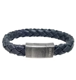 Thomss Thomss - Leren armband - Zwart - THV011 - 20 cm