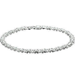 Zilveren armband - Gerhodineerd - Konings plat - 5.5 mm - 20 cm
