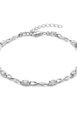 Rosa di Luca Italy Zilver armband - Gerhodineerd - Zirkonia - 18 +3 cm