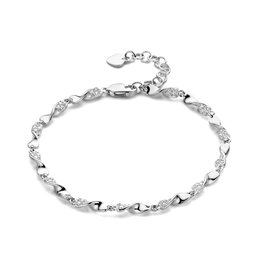 Rosa di Luca Italy Zilver armband - Gerhodineerd - Zirkonia - 18 +3 cm
