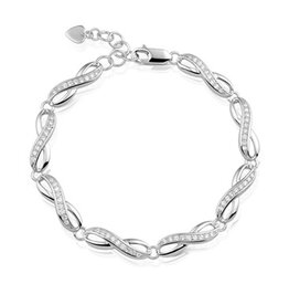 Rosa di Luca Italy Zilveren armband - Gerhodineerd - Zirkonia - 19 cm
