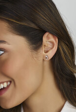 Zilveren oorknoppen - Gerhodineerd - Zirkonia