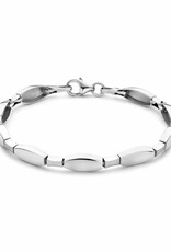 Zilveren armband - Gerhodineerd - Mat/glanzend - 5,5 mm - 18,5 cm