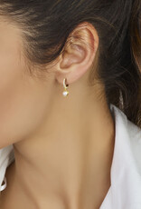 Verguld zilver - Oorringen - Hartjes zirkonia