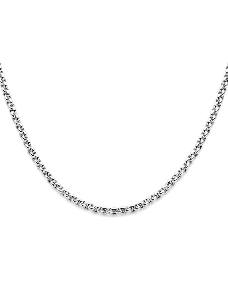 Zilveren collier - Gerhodineerd - Jasseron - 5,5 mm - 45 cm