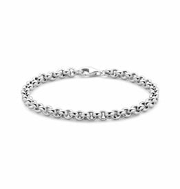 Zilveren armband - Gerhodineerd - Jasseron - 5.5 mm - 19,5 cm