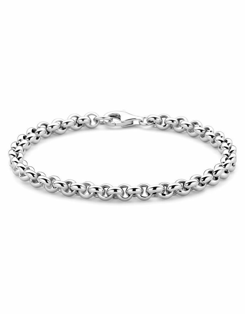 Zilveren armband - Gerhodineerd - Jasseron - 5.5 mm - 19,5 cm
