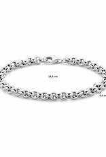 Zilveren armband - Gerhodineerd - Jasseron - 5.5 mm - 19,5 cm