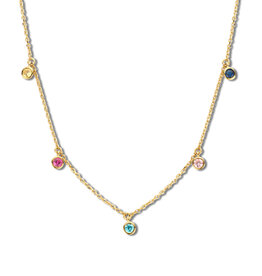 Gouden collier - 14 karaats - Gekleurde Zirkonia - 40-42-44 cm