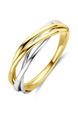 Gouden ring - 14 karaats - Bicolor - Maat 18.5