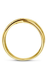 Gouden ring - 14 karaats - Zirkonia - Maat 18.5