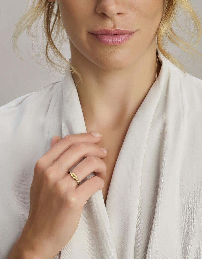Gouden ring - 14 karaats - Knoop - Maat 17.75