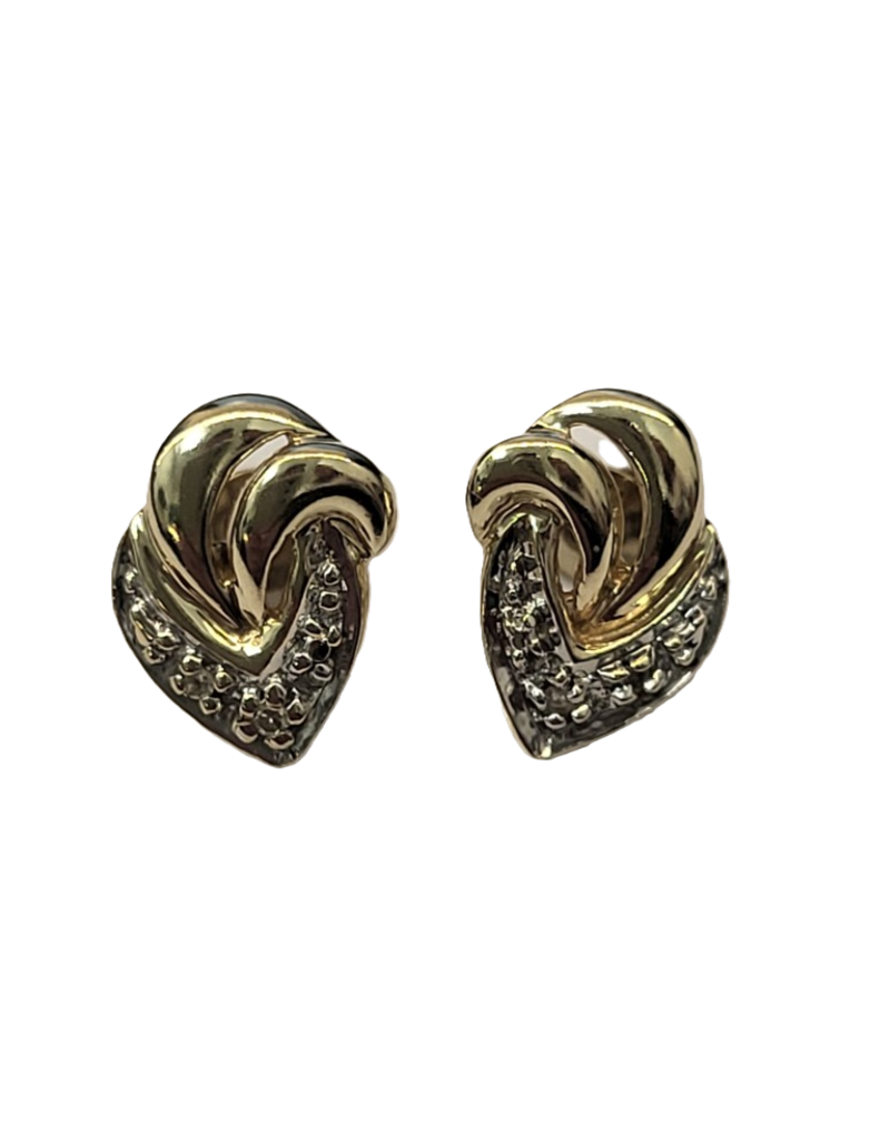 Occasions by Marleen Occasions by Marleen - 14 karaats - Gouden oorknoppen - Diamant