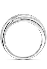 Zilveren ring - Gerhodineerd - Zirkonia - Maat 21