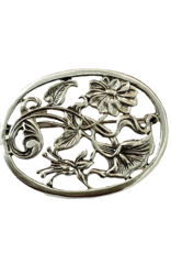Occasions by Marleen Occasions by Marleen - Laag gehalte 835/000 broche - Oud Hollands - Opengewerkt - Bloemmotief