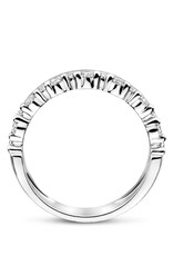 Zilveren ring - Gerhodineerd - Mat/glanzend - Zirkonia - Maat 18.5