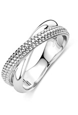 Zilveren ring - Gerhodineerd - Bolletjes - Maat 17.75