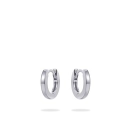 Gisser Zilveren oorringen - Gerhodineerd - 12 mm