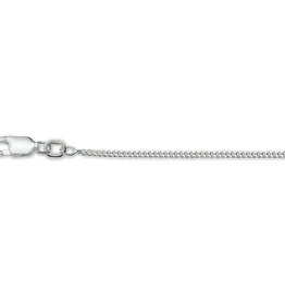 Zilveren lengtecollier - Gerhodineerd - Gourmet - 1.4 mm - 38 cm