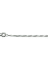 Zilveren lengtecollier - Gerhodineerd - Gourmet - 1.4 mm - 38 cm