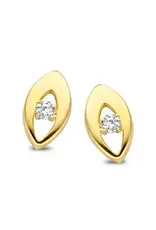 Joy&Julia Gouden oorknoppen - 14 karaats - Zirkonia