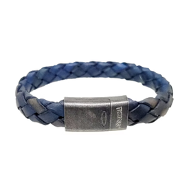 Thomss Thomss - Leren armband - Blauw - THV012 - 21 cm