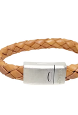 Thomss Thomss - Leren armband - Cognac - THS014 - 21.5 cm