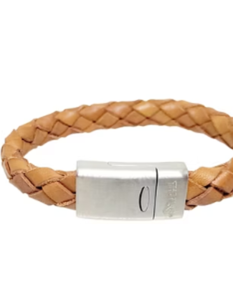 Thomss Thomss - Leren armband - Cognac - THS014 - 21.5 cm