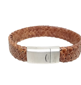 Thomss Thomss - Leren armband - Cognac - THS009 - 21cm