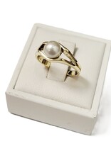 Occasions by Marleen Occasions by Marleen - 14 karaats - Gouden ring - Parel - Maat 17.25