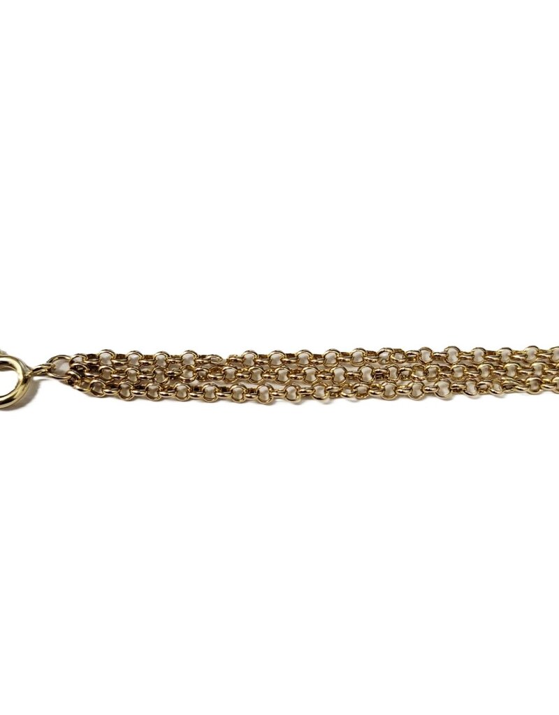 Occasions by Marleen Occasions by Marleen - 14 karaats - Gouden armband - Jasseron 3 rijden - 19.5 cm