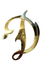 Occasions by Marleen Occasions by Marleen - 14 karaats - Gouden broche - Letter D