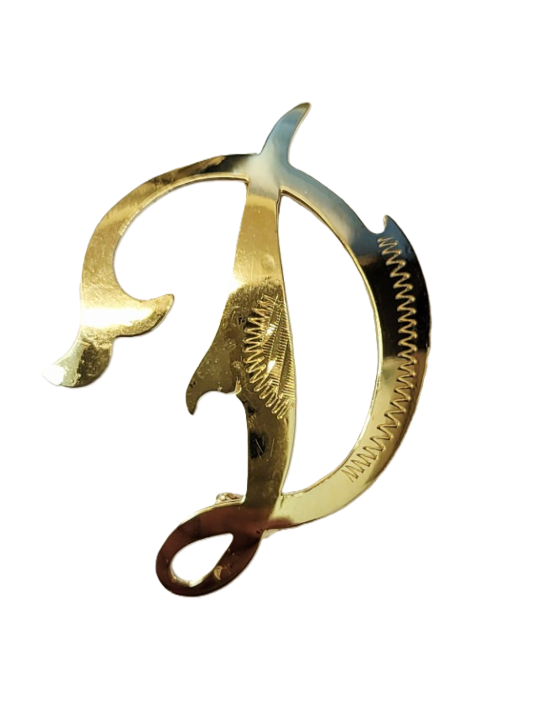 Occasions by Marleen Occasions by Marleen - 14 karaats - Gouden broche - Letter D