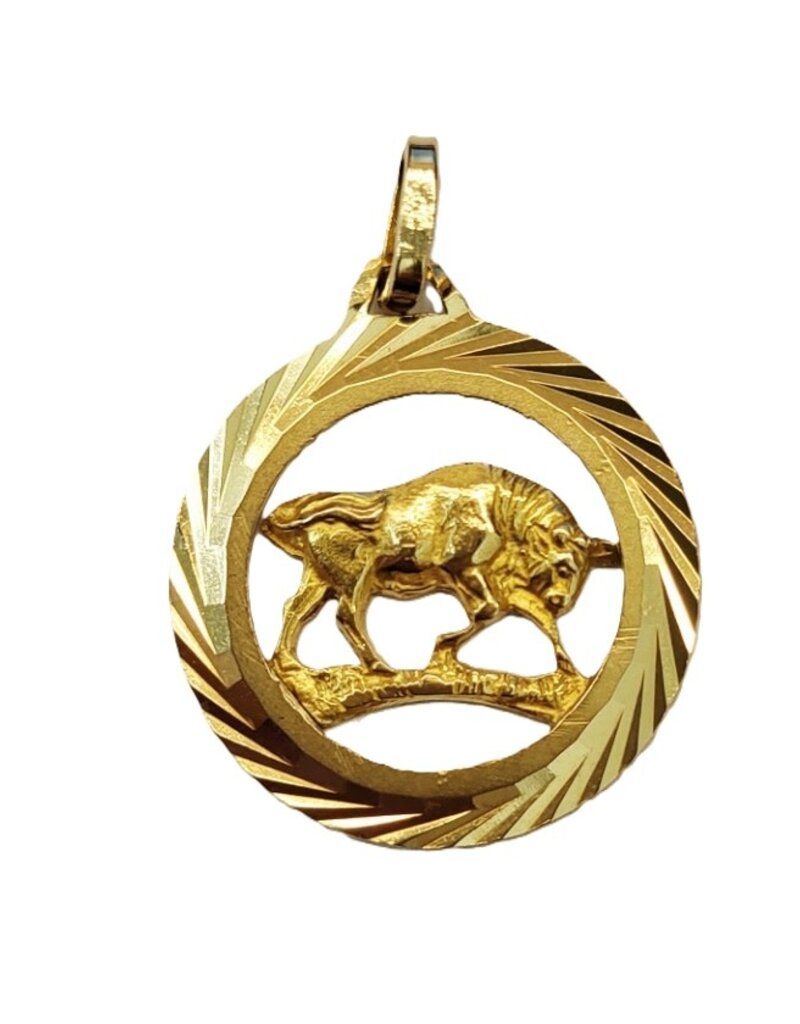 Occasions by Marleen Occasions by Marleen - 14 karaats - Gouden sterrenbeeld - Bewerkte rand - Stier