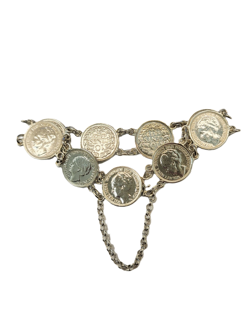Occasions by Marleen Occasions by Marleen - Laag gehalte armband - 9 x 10 cent Wilhelmina - Bakslot - 21 cm