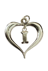 Occasions by Marleen Occasions by Marleen - Zilveren hanger - Hartje met I