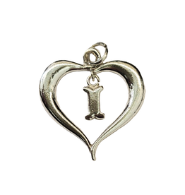 Occasions by Marleen Occasions by Marleen - Zilveren hanger - Hartje met I