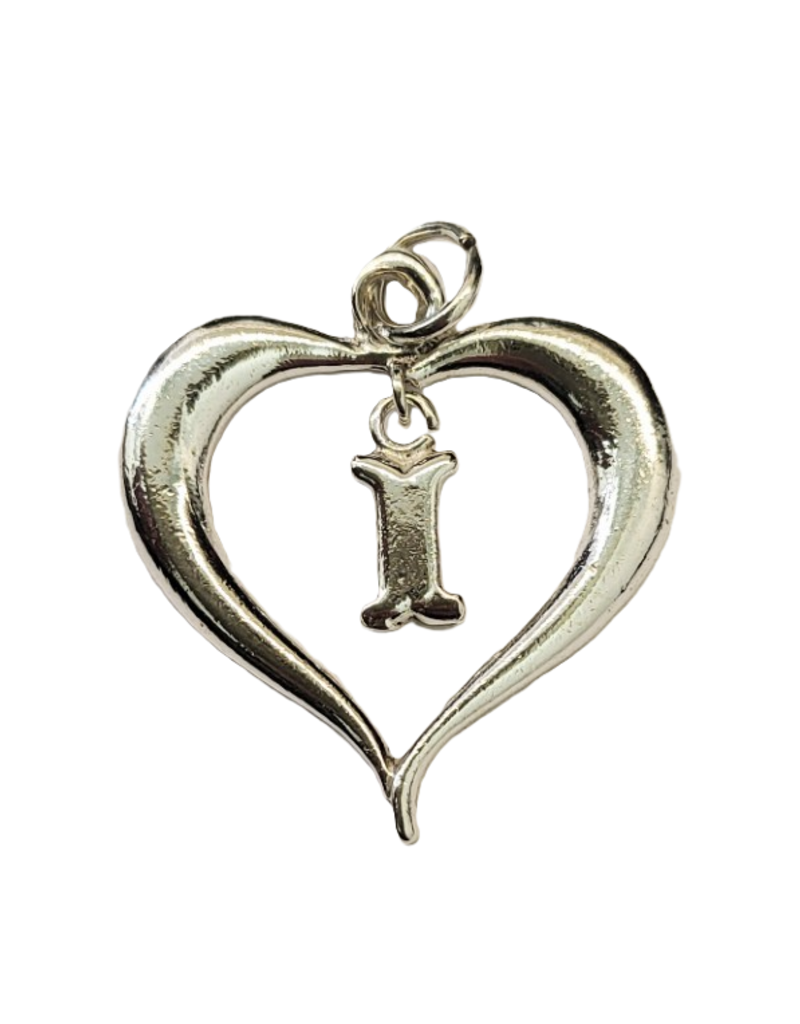 Occasions by Marleen Occasions by Marleen - Zilveren hanger - Hartje met I
