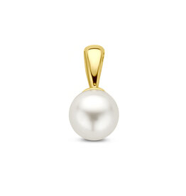 Gouden hanger - 14 karaats - Zoetwaterparel
