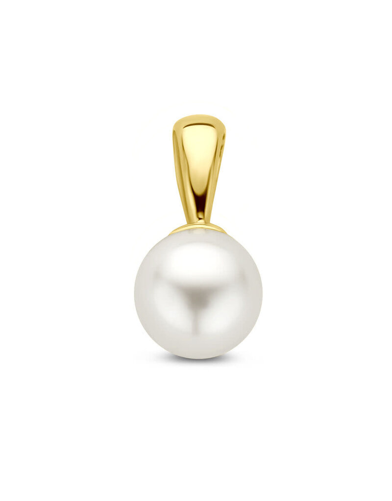 Gouden hanger - 14 karaats - Zoetwaterparel
