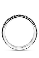 Zilveren ring - Geoxideerd - Maat 21