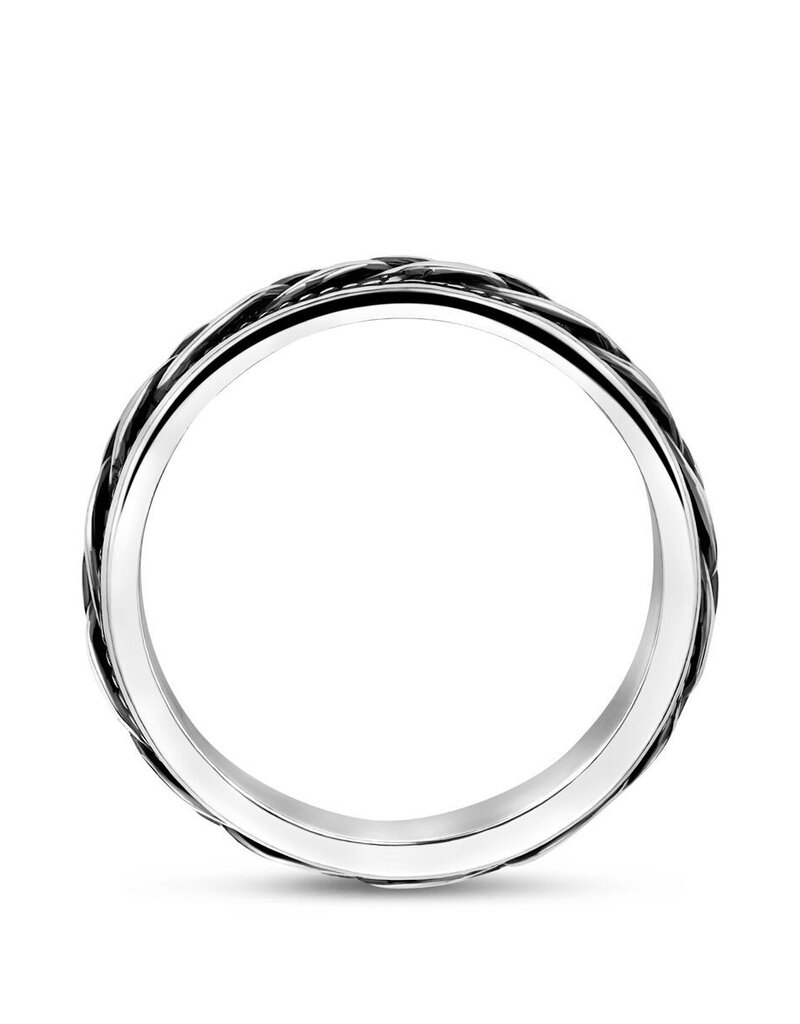 Zilveren ring - Geoxideerd - Maat 21