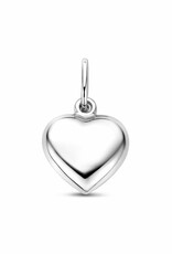 Zilveren bedel - Hart - Gerhodineerd - 8.5 mm