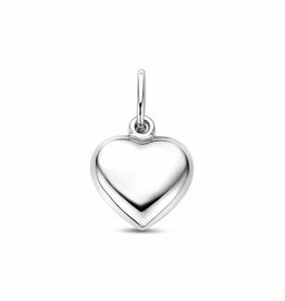 Zilveren bedel - Hart - Gerhodineerd - 8.5 mm