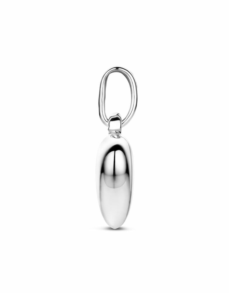 Zilveren bedel - Hart - Gerhodineerd - 8.5 mm