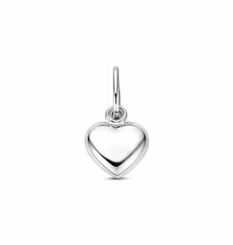 Zilveren bedel - Hart - Gerhodineerd - 6.5 mm