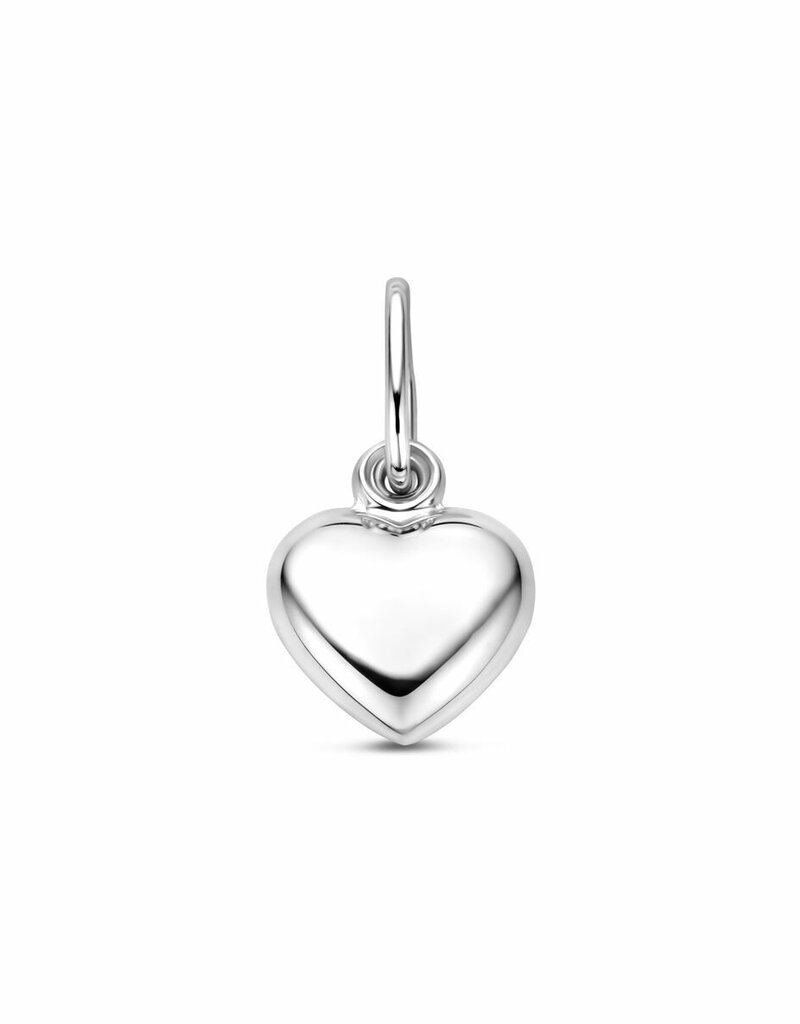 Zilveren bedel - Hart - Gerhodineerd - 6.5 mm